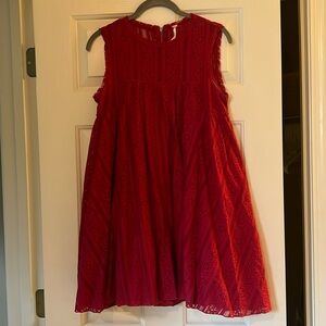 Free People tu-es-La baby doll maroon red EUC XS